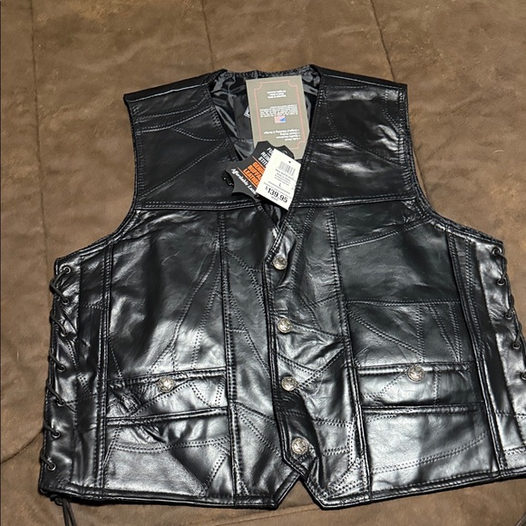 Other - Unisex Black Leather Vest